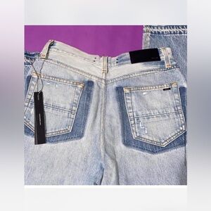 AMIRI Two-Tone Blue Relaxed Jeans